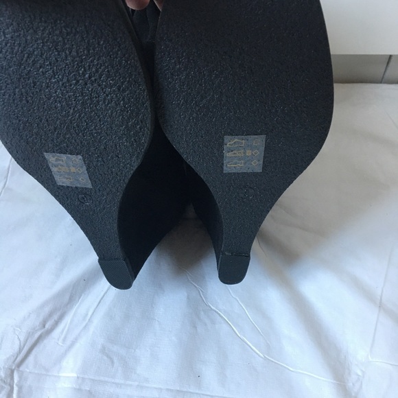 STEVEN Eragon Black Suede Wedge Fringe Boots Size 9 NWT - Picture 7 of 14